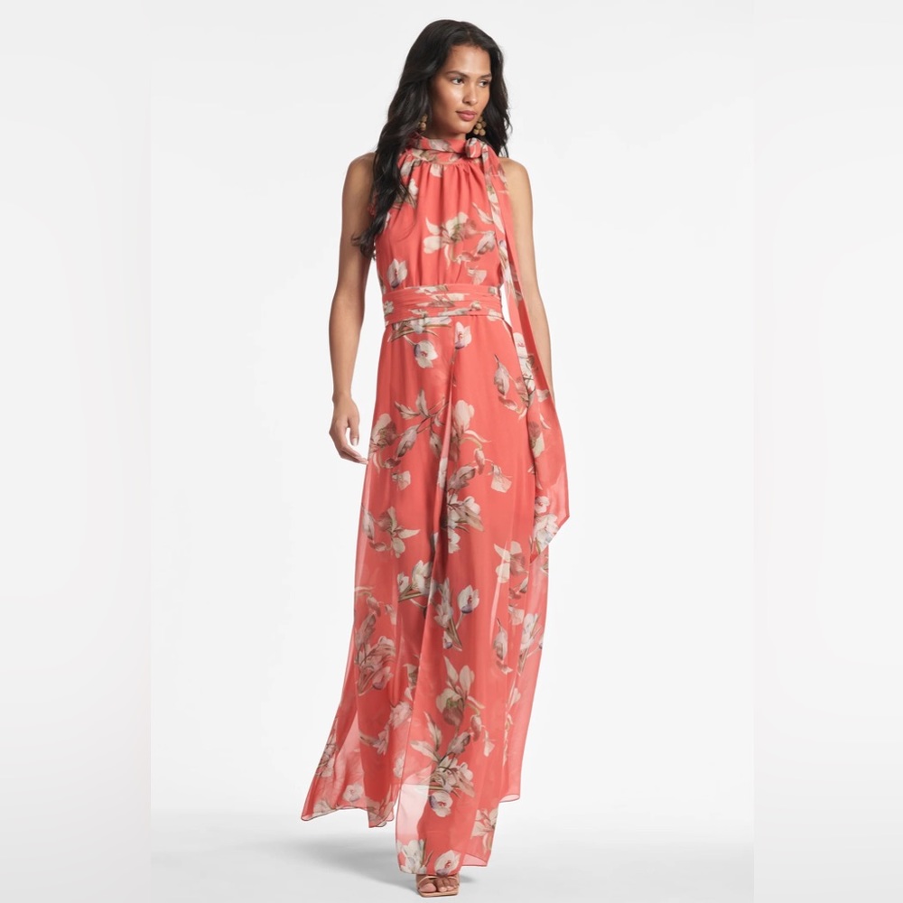 Sachin & Babi Selena Gown - Coral Venetia Petals